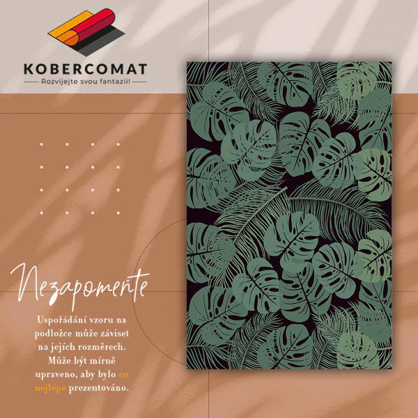 Covor interior din vinil Frunze tropicale