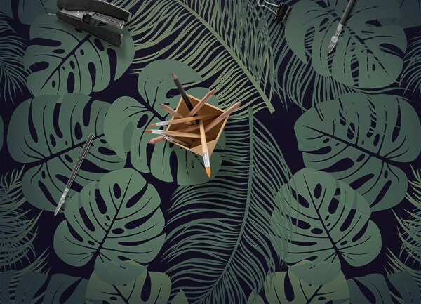 Covor interior din vinil Frunze tropicale