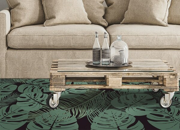 Covor interior din vinil Frunze tropicale