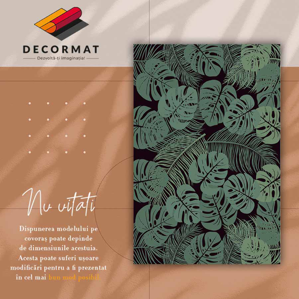 Covor interior din vinil Frunze tropicale