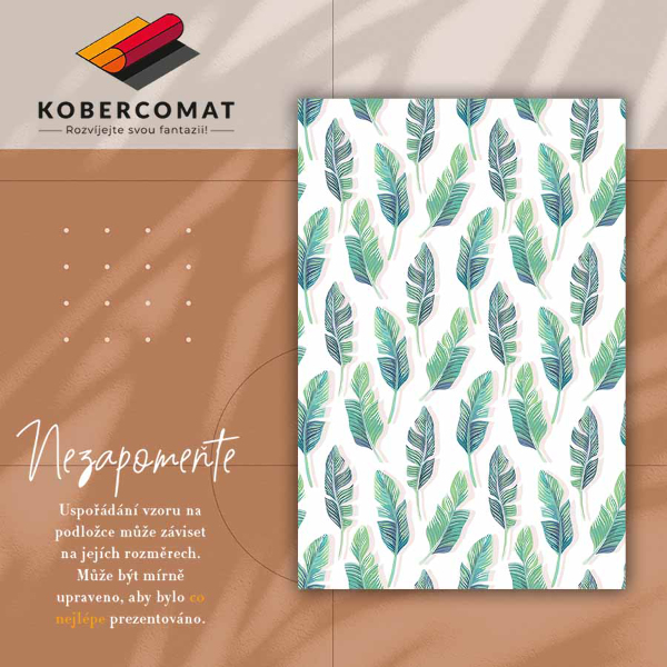 Covor interior din vinil Frunze tropicale
