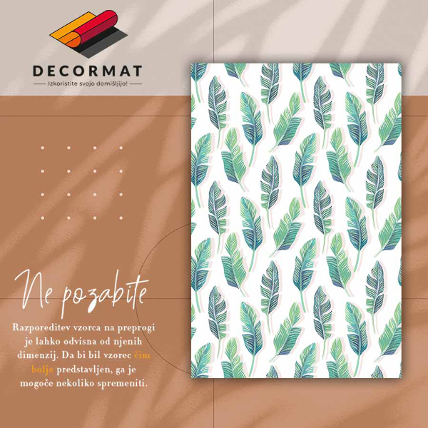 Covor interior din vinil Frunze tropicale