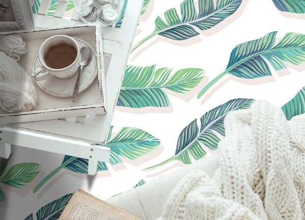 Covor interior din vinil Frunze tropicale