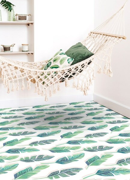 Covor interior din vinil Frunze tropicale