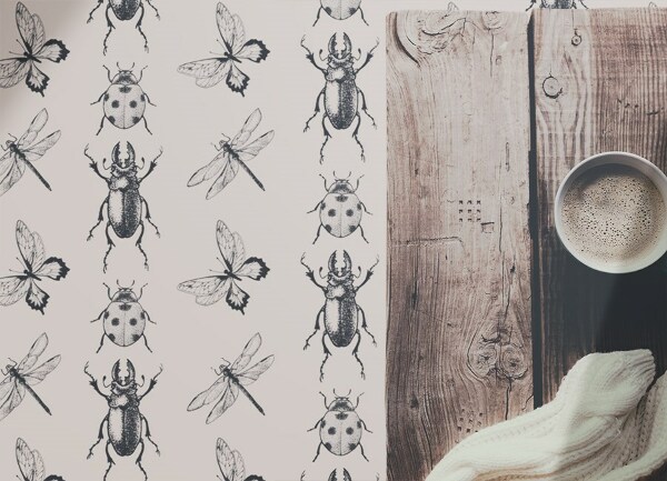 Covor interior din vinil O varietate de insecte