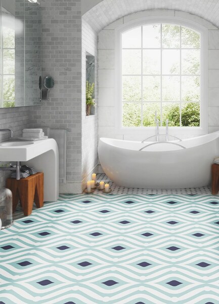 Covor interior din vinil Valuri geometrice