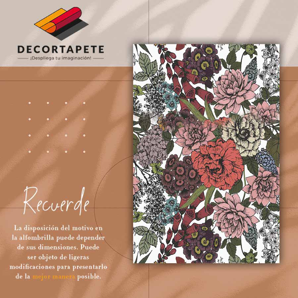 Covor interior din vinil Diverse flori