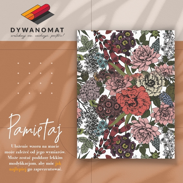 Covor interior din vinil Diverse flori