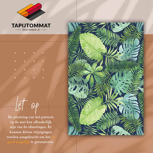 Covor interior din vinil Frunze tropicale