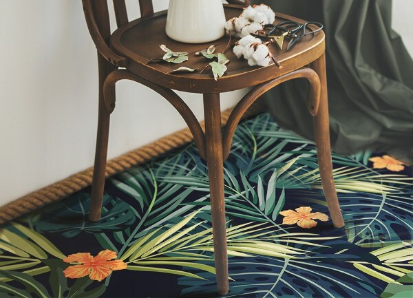 Covor de vinil acasă Frunze tropicale