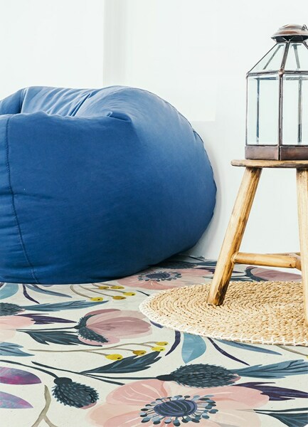 Covor interior din vinil Flori
