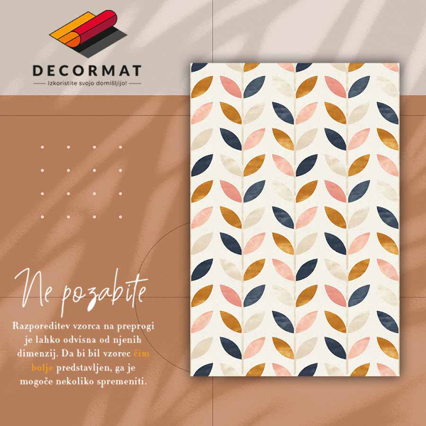 Covor interior din vinil Frunze mici