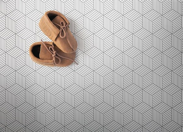 Covor de vinil Cub geometric