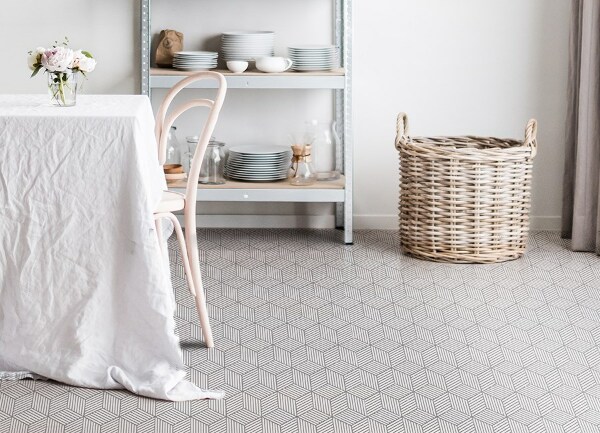 Covor de vinil Cub geometric