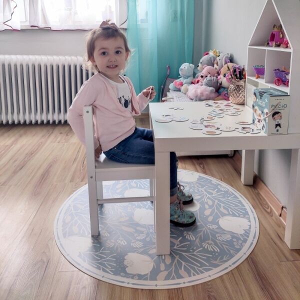 Covor interior din vinil rotund tulpini și muguri