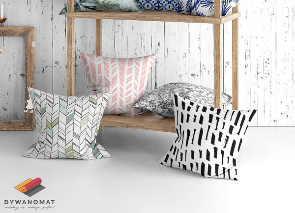 Covor interior din vinil rotund cruci geometrice