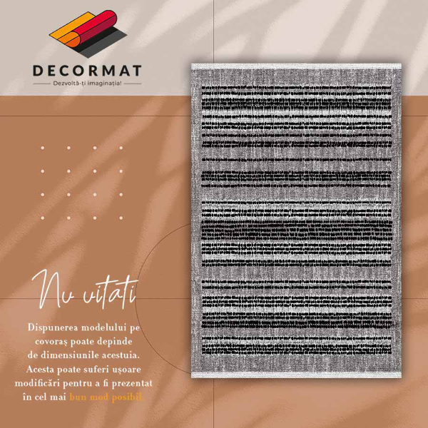 Covor interior din vinil Dungi negre