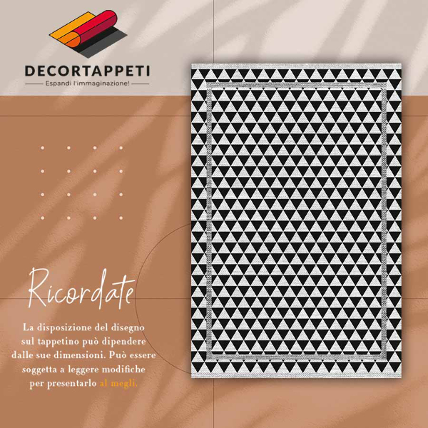 Covor de vinil Triunghiuri negre și albe