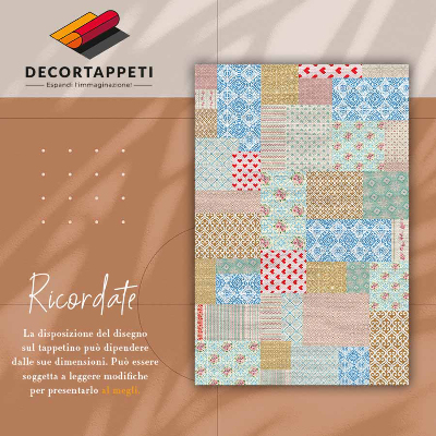 Covor de vinil acasă Patchwork de diferite piese