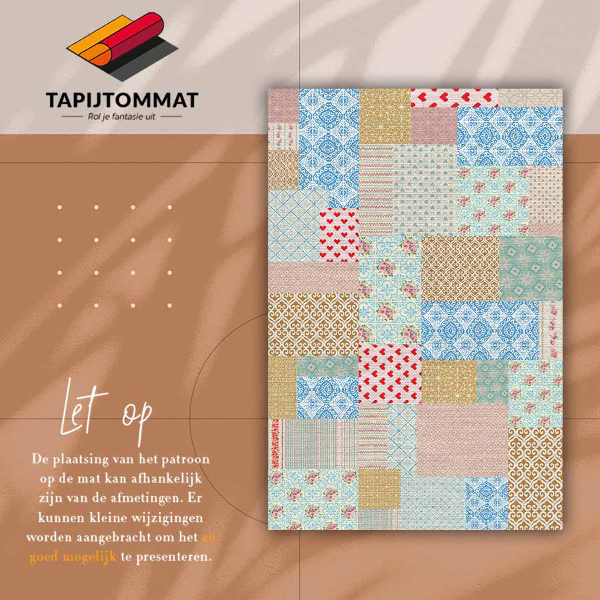 Covor de vinil acasă Patchwork de diferite piese
