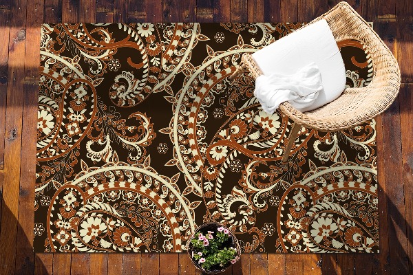 Covor de exterior pentru terasă retro Paisley
