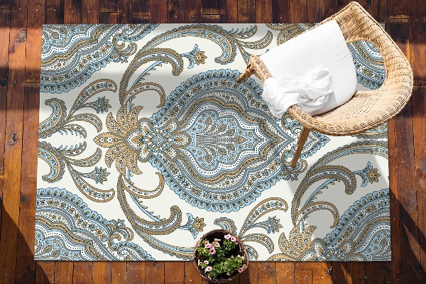 Covor de exterior pentru terasă textura Paisley