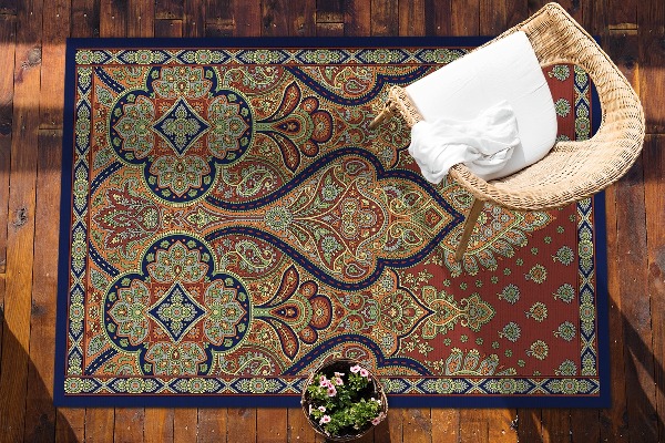 Covor de terasă stil retro indian