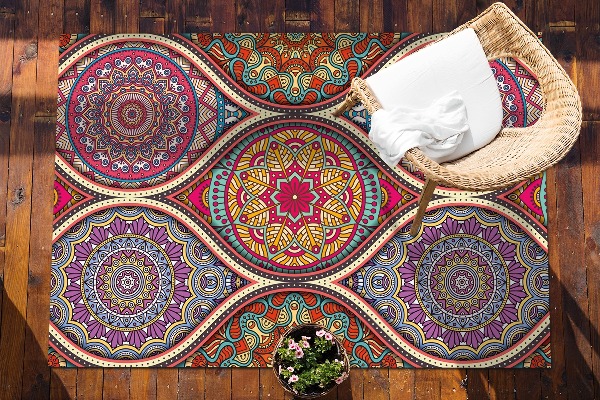 Covor de terasă Mandala colorat
