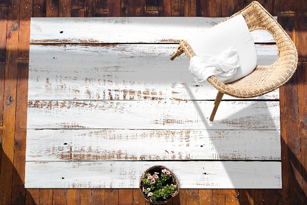 Covor de exterior rustic din lemn