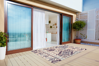 Covor de exterior pentru terasă textura tapiserie