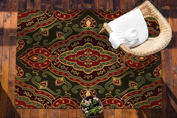 Covor de exterior pentru terasă modele florale
