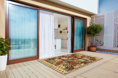 Covor de exterior pentru terasă mozaic geometrică
