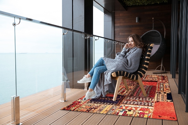 Covor de exterior mozaic abstractizare