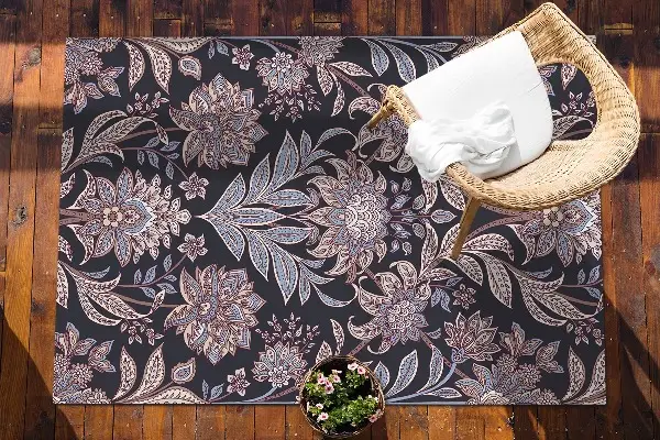 Covor de exterior pentru terasă imprimare Paisley