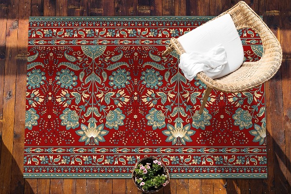 Covor de exterior pentru terasă flori Paisley