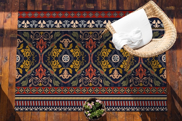 Covor de exterior pentru terasă boho Floral