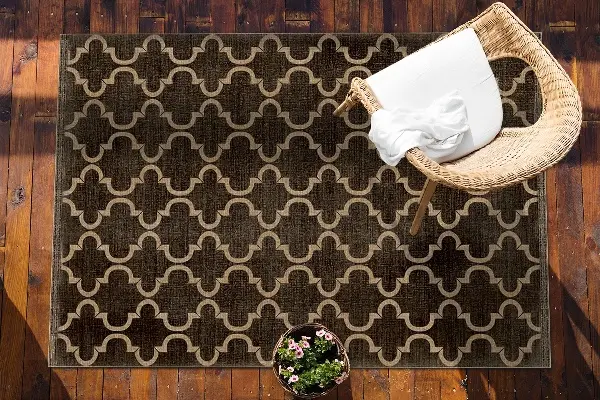 Covor de exterior pentru terasă model oriental