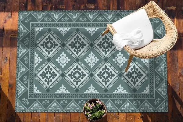 Covor de exterior pentru terasă Geometrie și ornamente