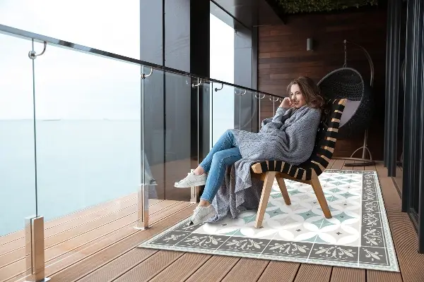 Covor de terasă roţi scandinave