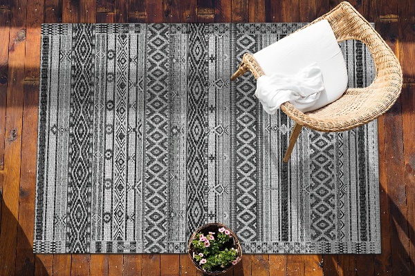 Covor de exterior pentru terasă diamante geometrice