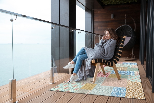 Covor pentru terasă Patchwork de diferite piese