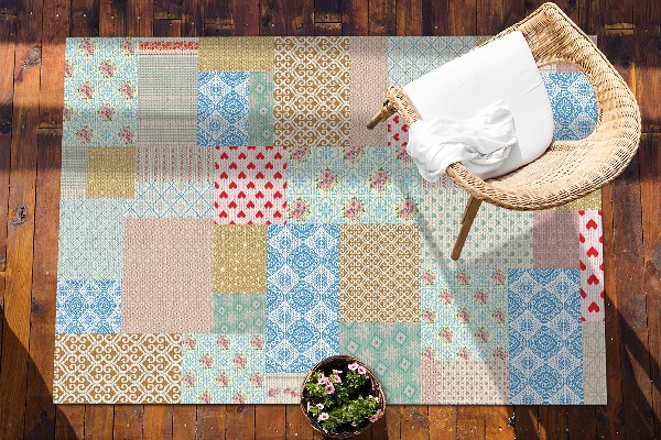 Covor pentru terasă Patchwork de diferite piese