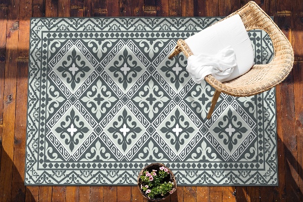 Covor de exterior flori model geometric