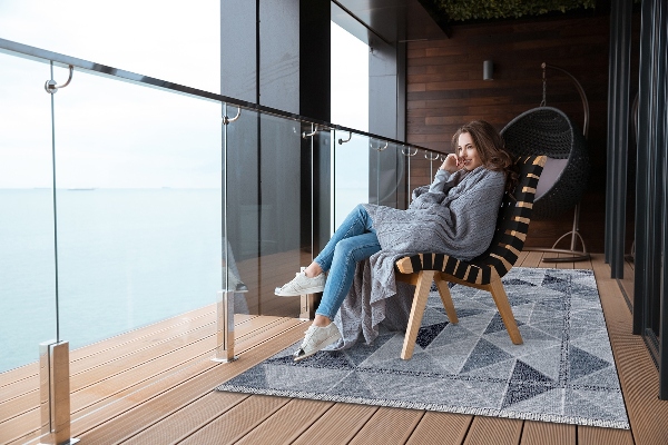 Covor de exterior pentru terasă 3D solide