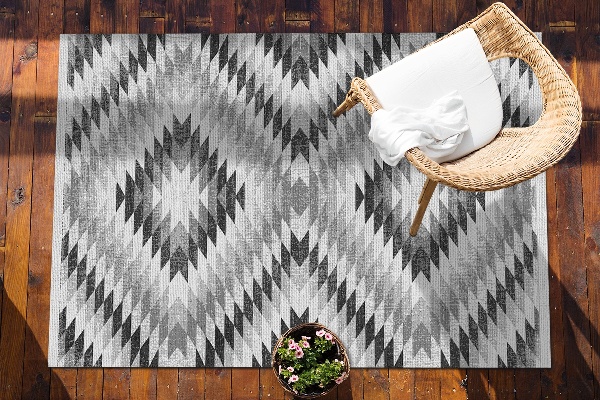Covor de terasă model geometric Gray