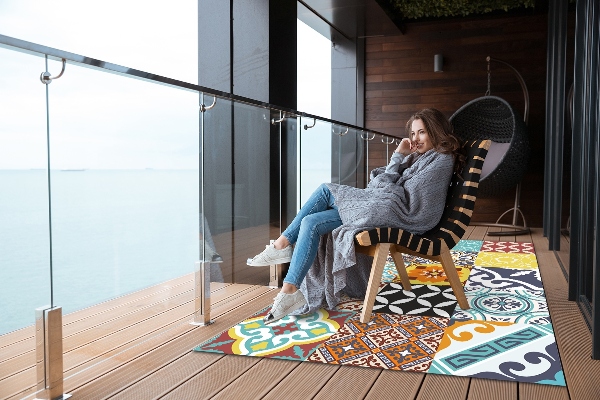 Covor pentru terasă Se amestecă modele colorate