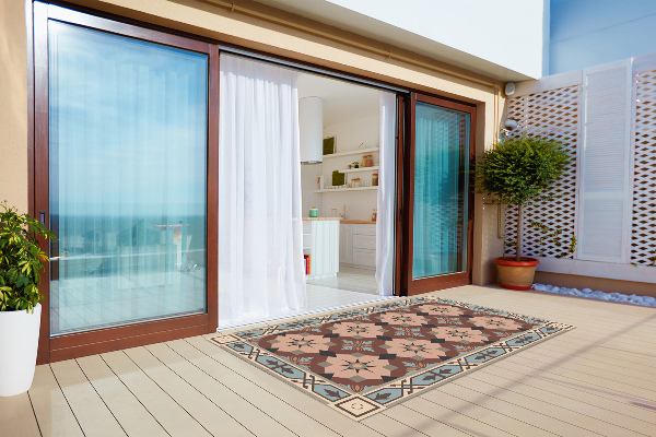 Covor de exterior placi geometrice