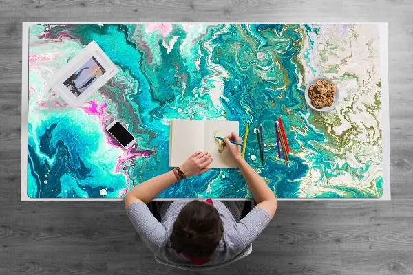 Mapa birou Abstracție verde