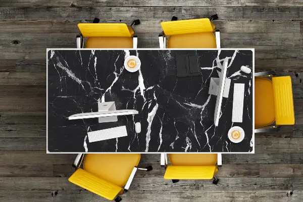 Mapa birou marmura neagra