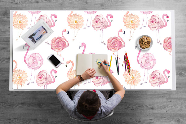 Mapa de birou Flamingos și flori